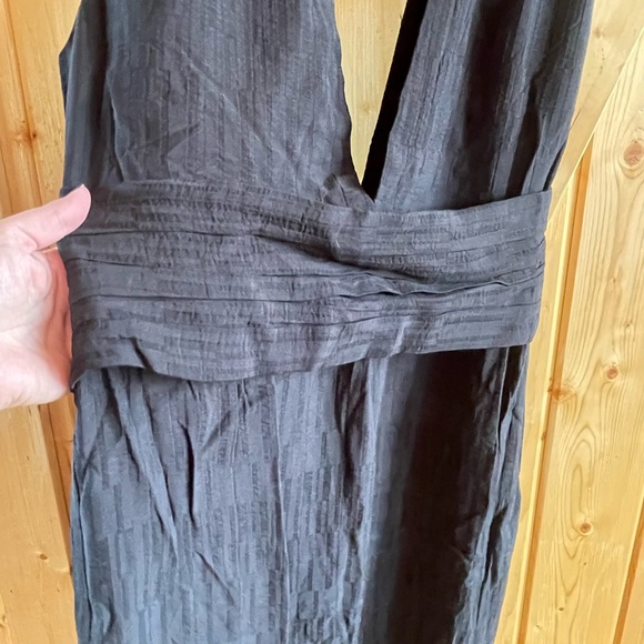 Anthropologie Sunday in Brooklyn plunge side slit dress in black, sz Medium - Picture 6 of 9